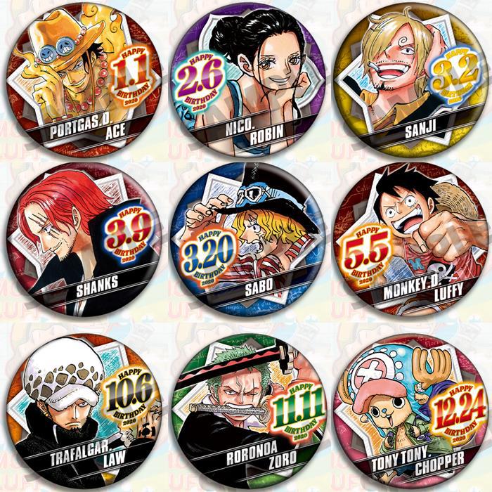 Model Kit One Piece - ワンピースアニメバッジセット公式グッズ2020誕生日コレクションルフィゾロチョッパーサボエースコスプレアクセサリーピンギフト