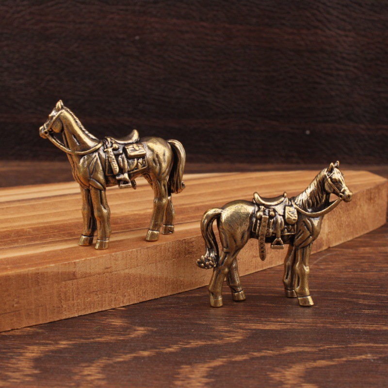 Model Kit Horse - 馬の置物 ホームデコレーションオーナメント、干支、馬の真鍮製像オーナメント、即金運アップ、手工芸品、真鍮オーナメント