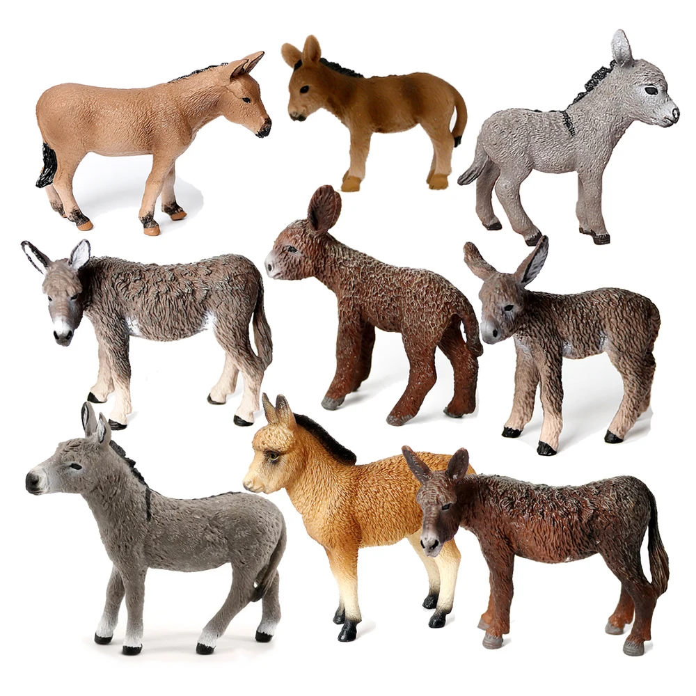 Model Kit Horse - ロバモデルおもちゃ動物フィギュア家畜置物アニメアクションフィギュアキッズギフト子供のおもちゃゲームクリスマス装飾