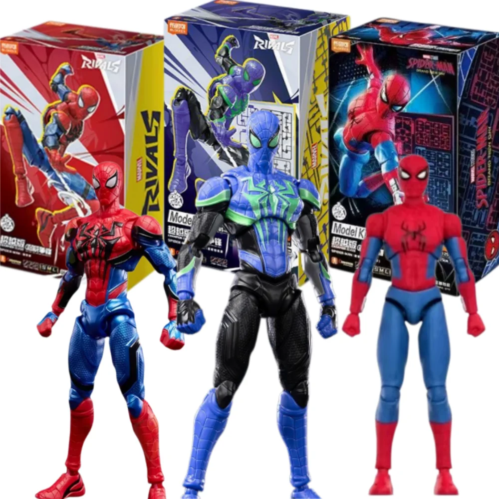 Model Kit Figure - BLOKEES マーベル・ライバルズ チャンピオンクラス リフト・スパイダーマン モデルキット。組み立て式で可動するアクションフィギュア。コレクションアイテムとして、机の上に飾ったり、プレゼントとしても最適。