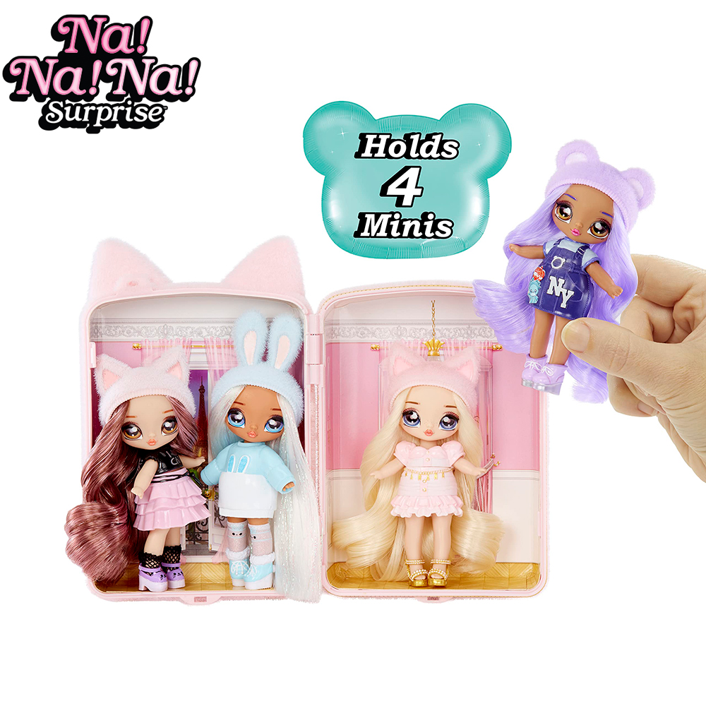 Model Kit House - サプライズナナナミニバックパックセットコットン人形ファッションドレスアップ人形アクセサリープレイハウスおもちゃサプライズバックパック人形