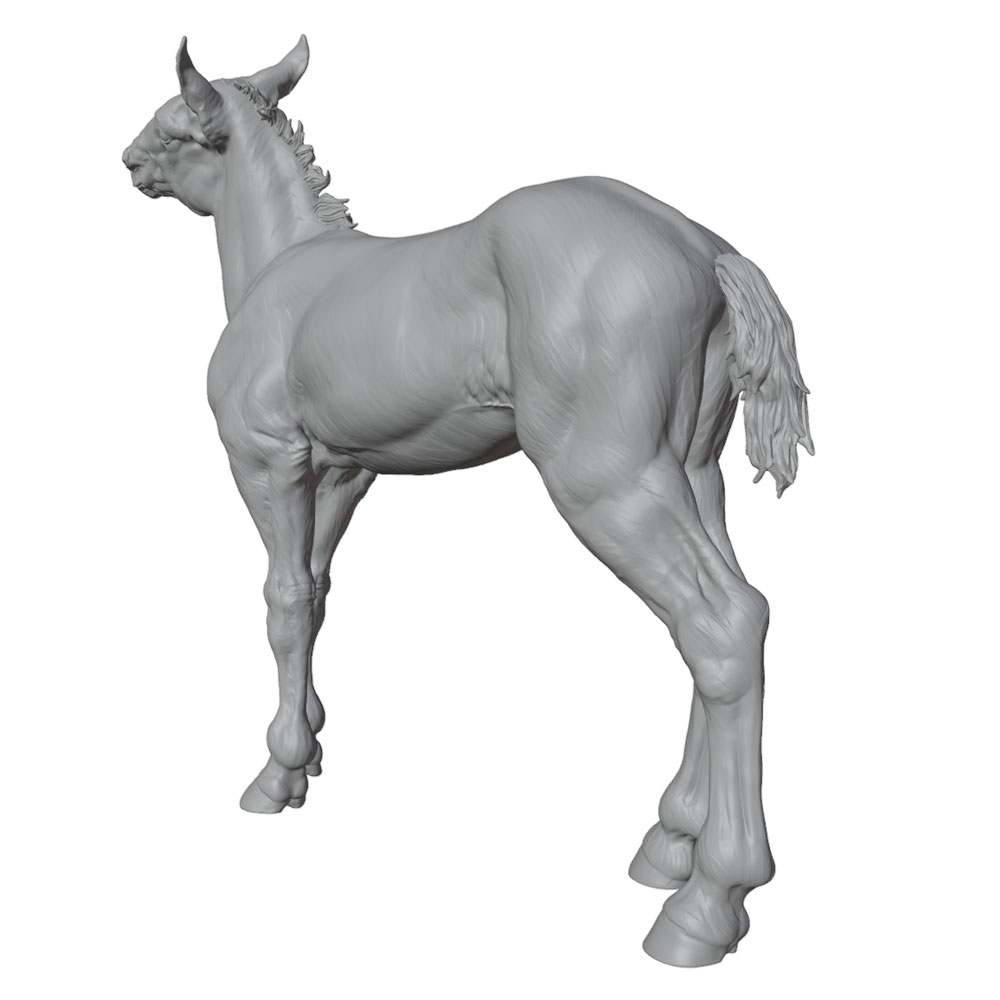 高精細プリント、リアルな馬のミニチュア樹脂製像、手作りモデル - Model Kit Horse のレビューと価格