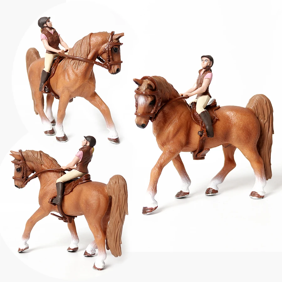 おもちゃの馬 乗馬ライダー 馬プレイセット 家畜 アクション - Model Kit Horse のレビューと価格