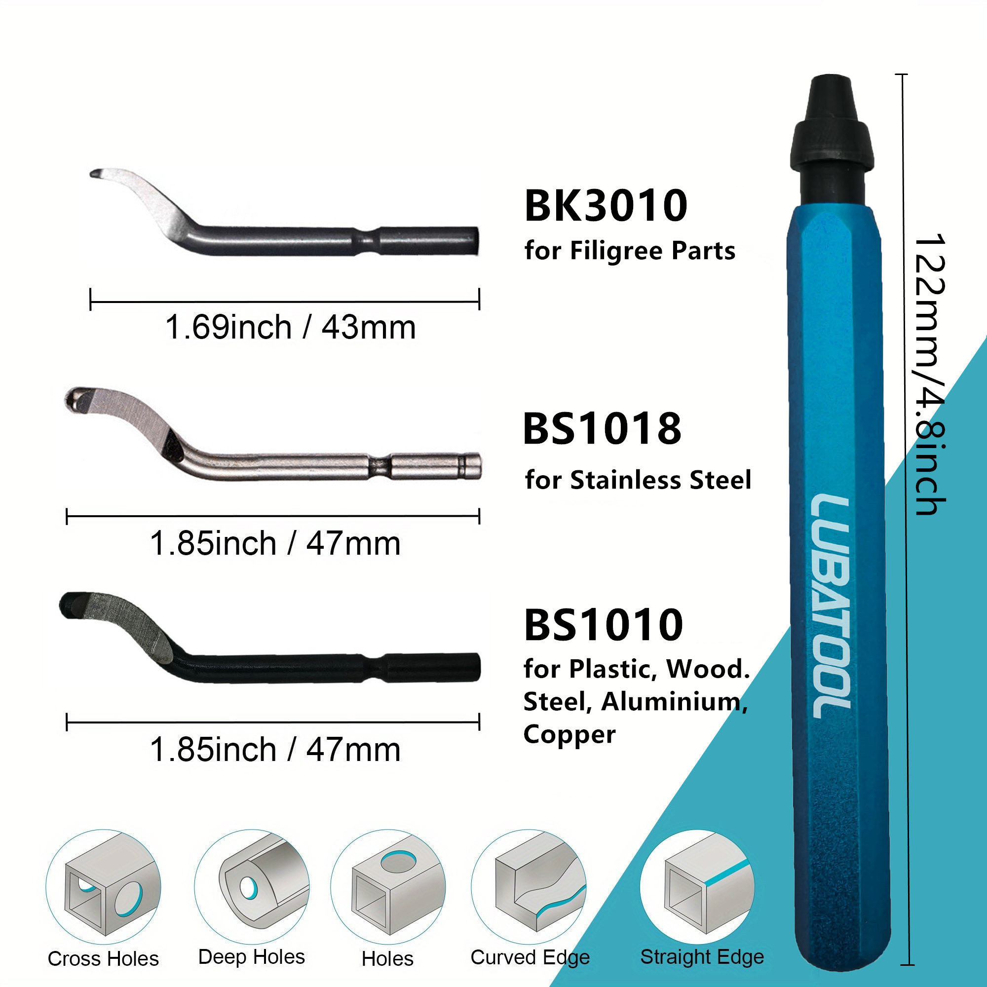 LUBATOOL バリ取りツール 11 HSS 鋼刃付き、3 - Model Kit Clipper のレビューと価格