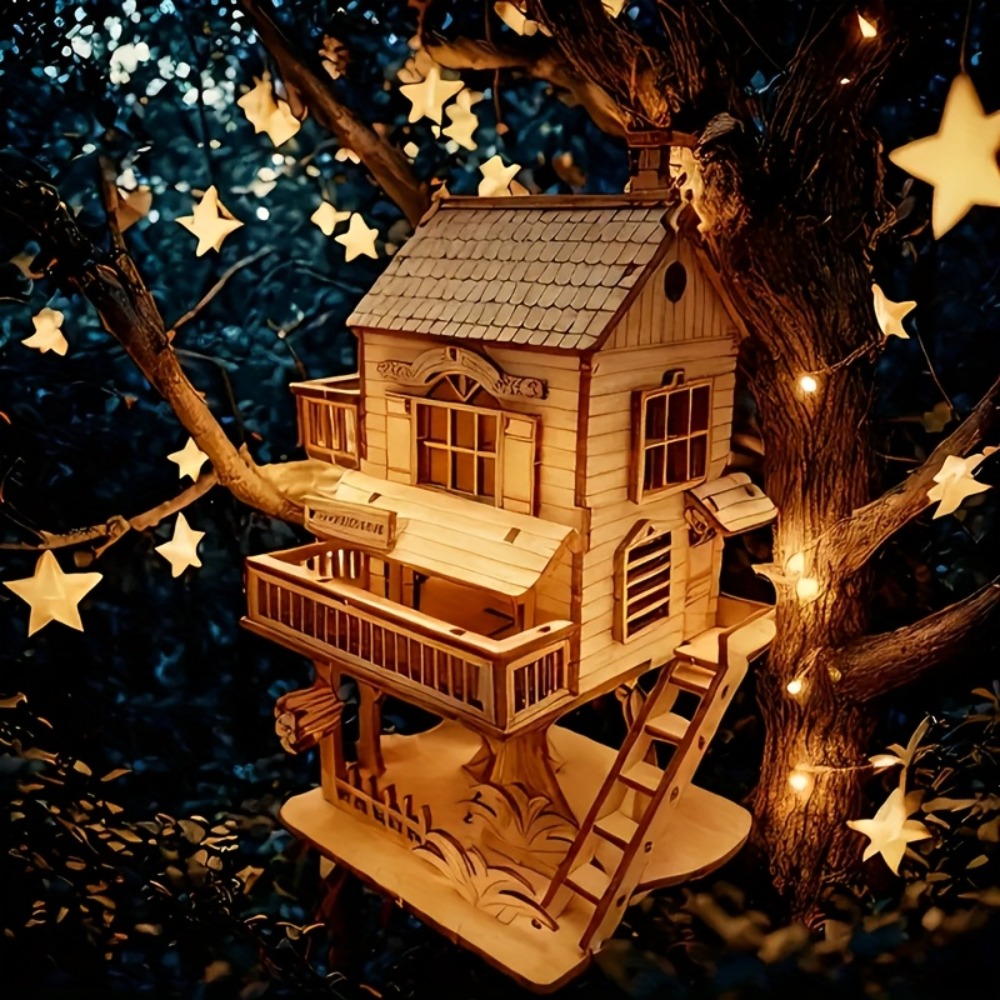 3D ジグソーパズル ハウス ツリーハウス ヴィラ モデルキ - Model Kit House のレビューと価格
