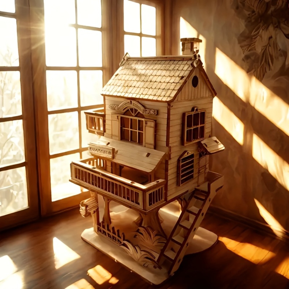 3D ジグソーパズル ハウス ツリーハウス ヴィラ モデルキ - Model Kit House のレビューと価格