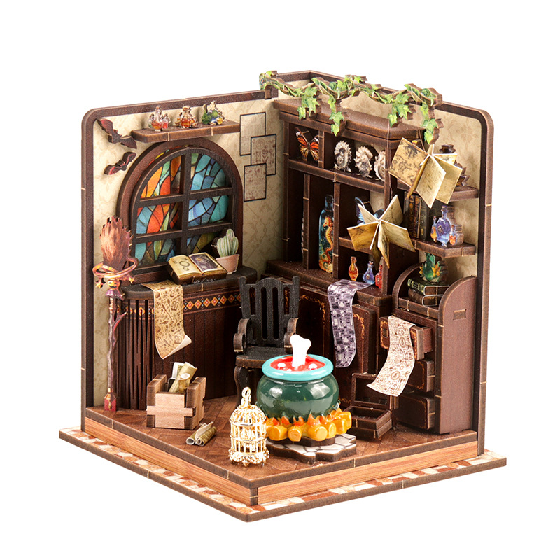 DIY木製ミニチュアモデルキット魔法のポーションワークショッ - Model Kit House のレビューと価格